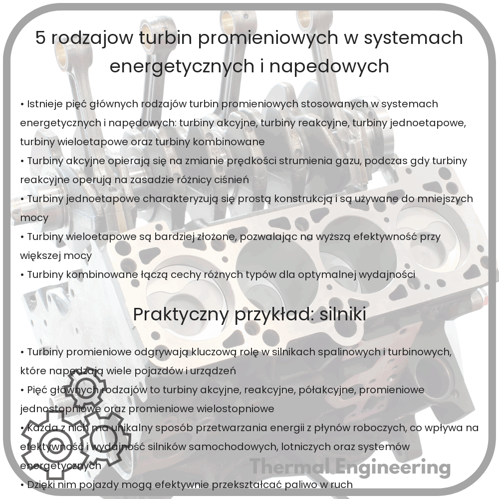 5 Rodzajów Turbin Promieniowych w Systemach Energetycznych i Napędowych