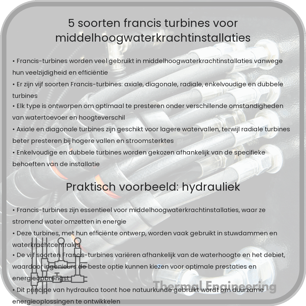 5 soorten Francis-turbines voor middelhoogwaterkrachtinstallaties
