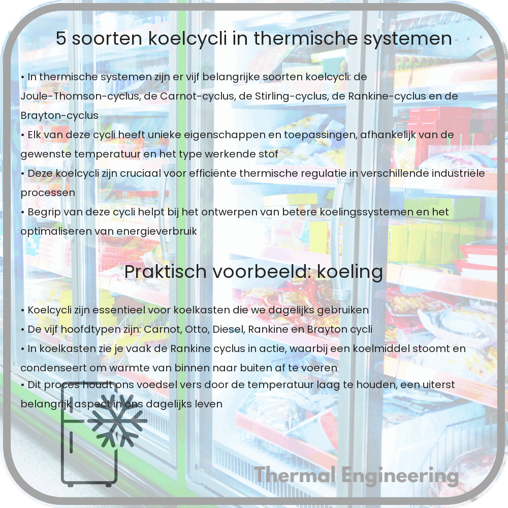 5 Soorten Koelcycli in Thermische Systemen