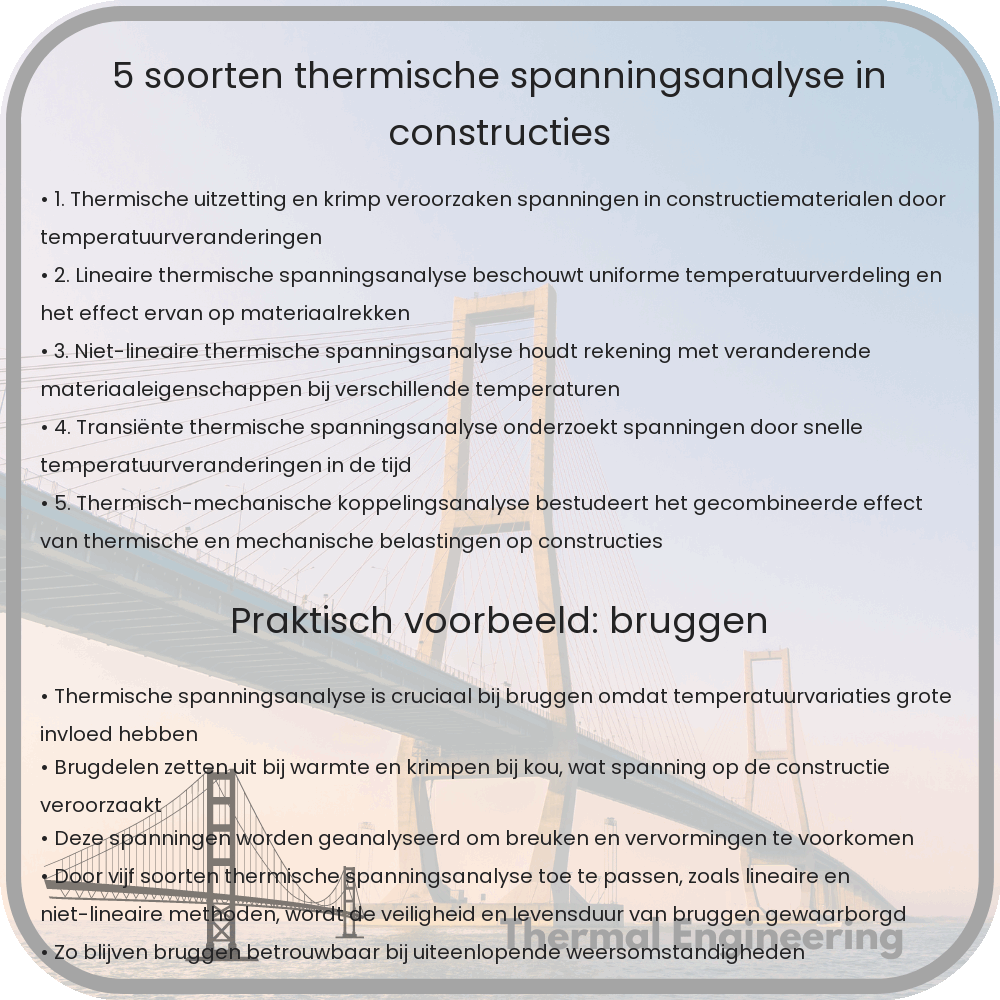 5 Soorten Thermische Spanningsanalyse in Constructies