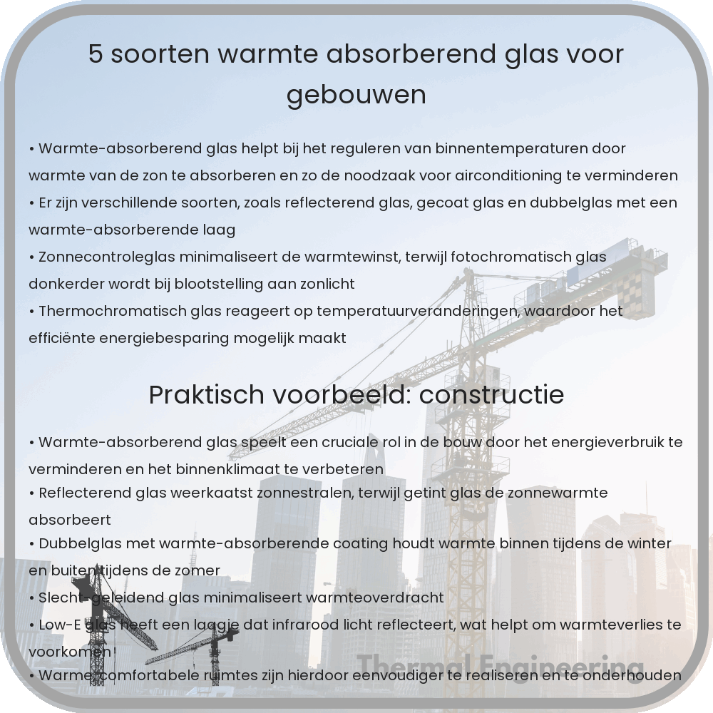 5 Soorten Warmte-absorberend Glas voor Gebouwen