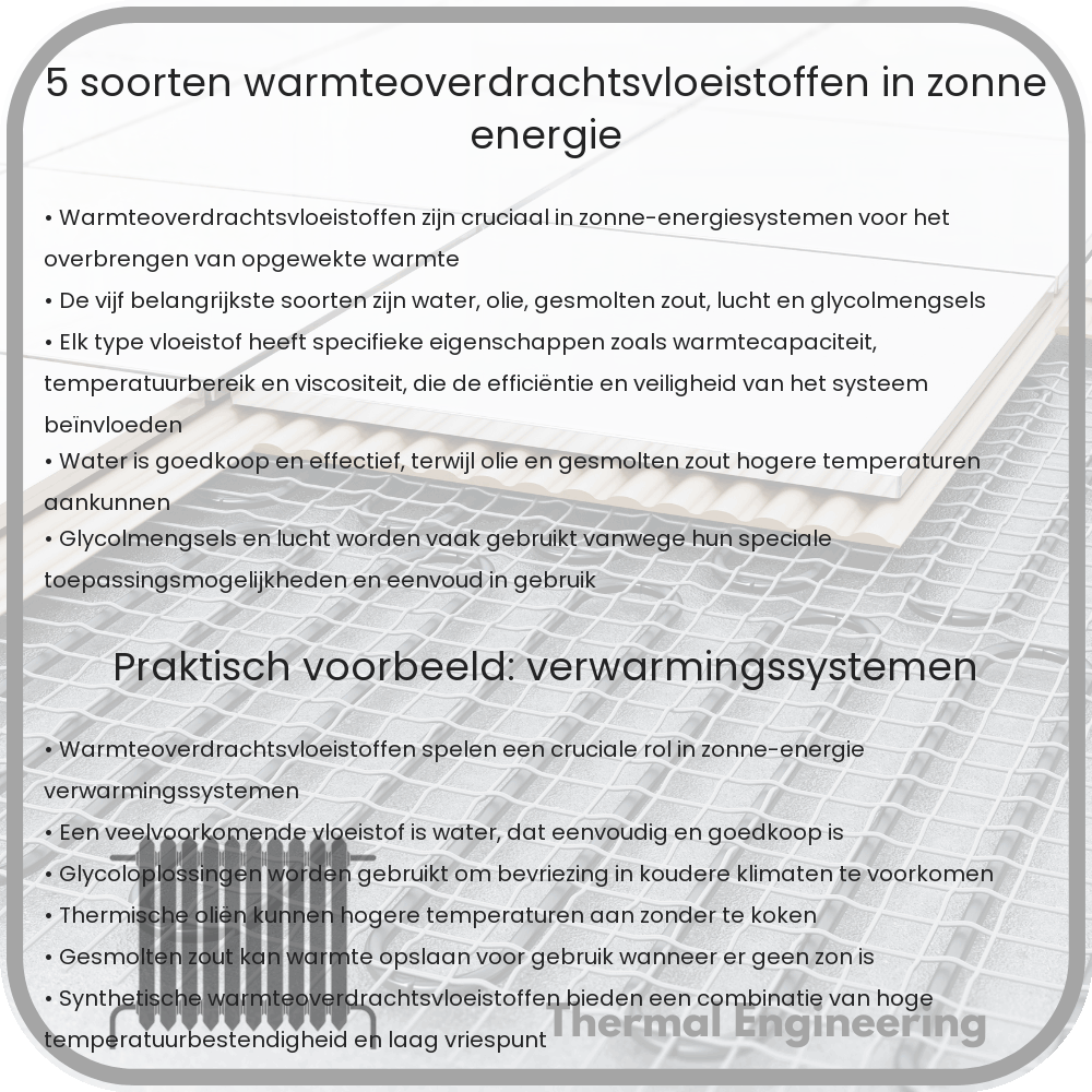5 Soorten Warmteoverdrachtsvloeistoffen in Zonne-energie