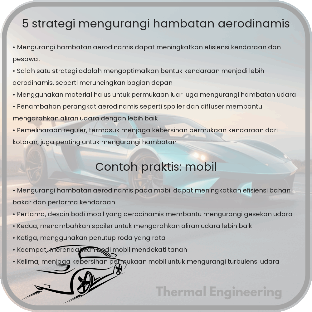 5 Strategi Mengurangi Hambatan Aerodinamis