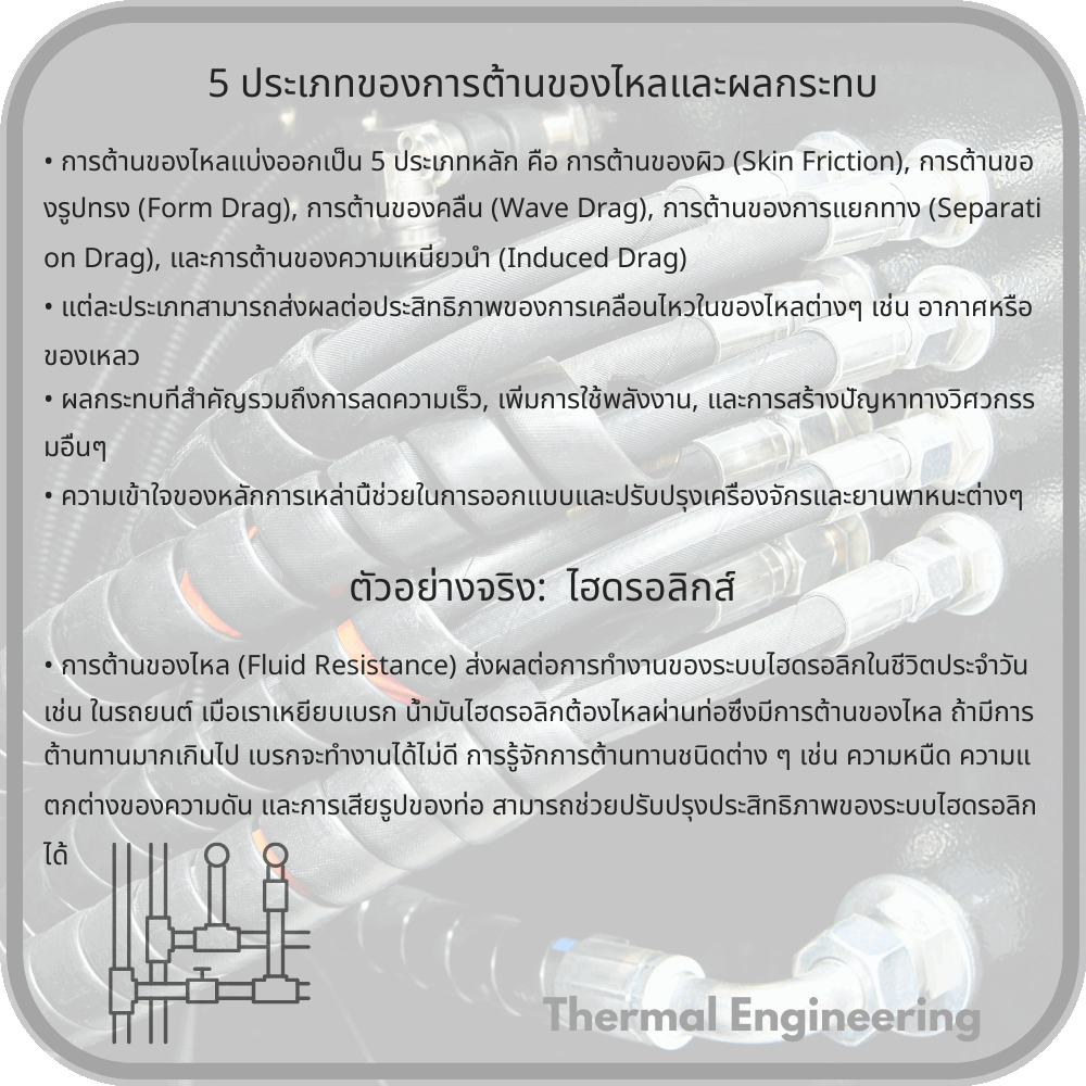 5 ประเภทของการต้านของไหลและผลกระทบ