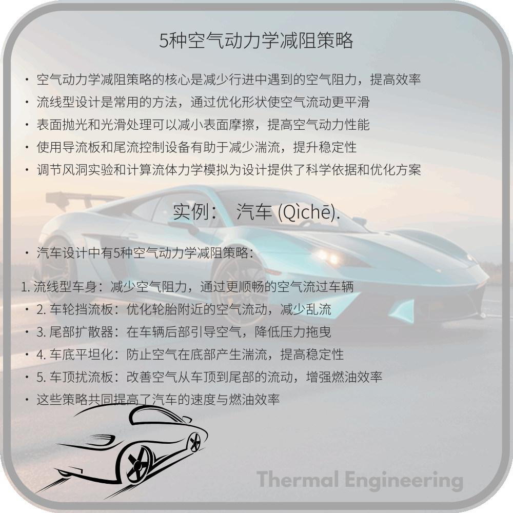 5种空气动力学减阻策略