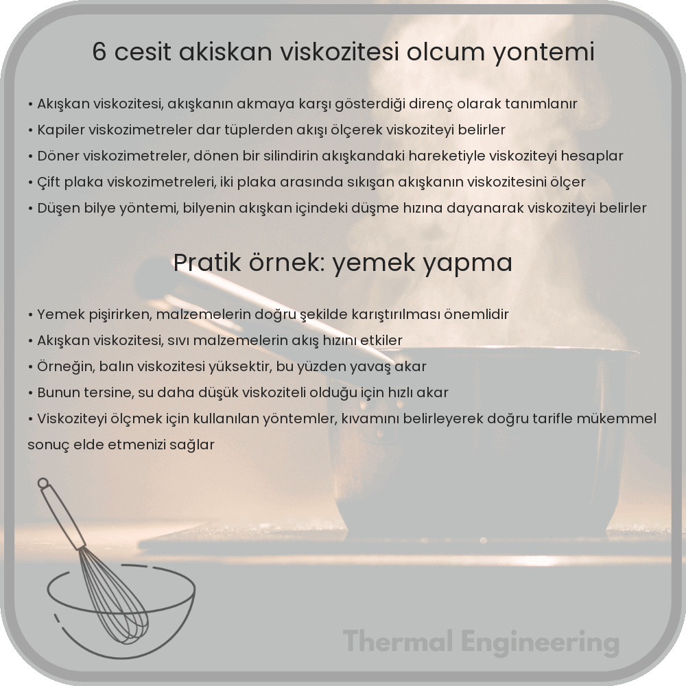 6 Çeşit Akışkan Viskozitesi Ölçüm Yöntemi