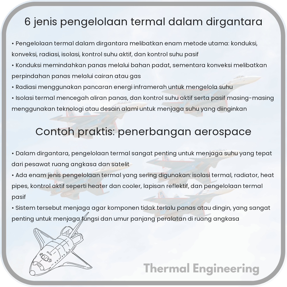6 Jenis Pengelolaan Termal dalam Dirgantara