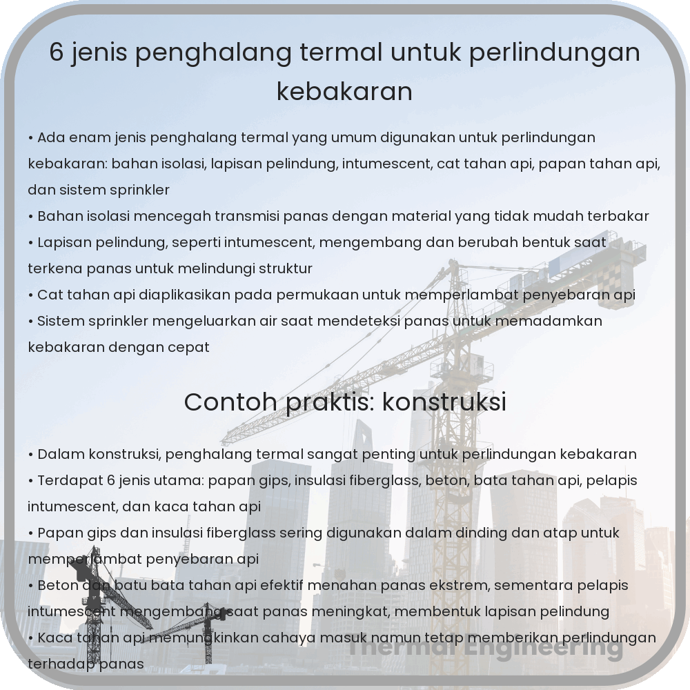 6 Jenis Penghalang Termal untuk Perlindungan Kebakaran