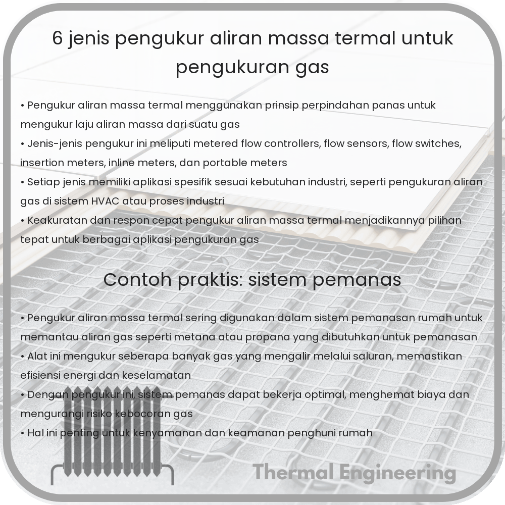 6 Jenis Pengukur Aliran Massa Termal untuk Pengukuran Gas
