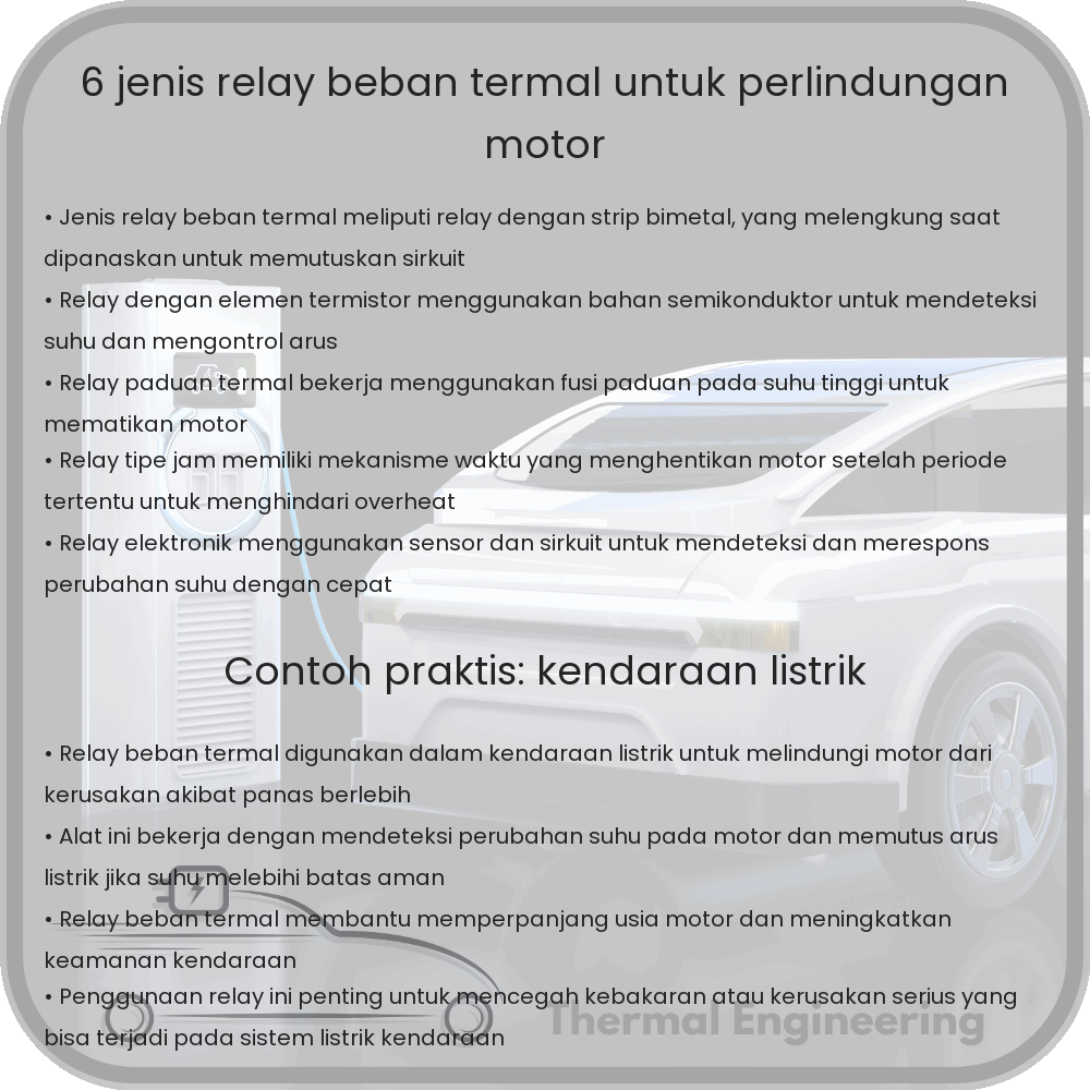 6 Jenis Relay Beban Termal untuk Perlindungan Motor