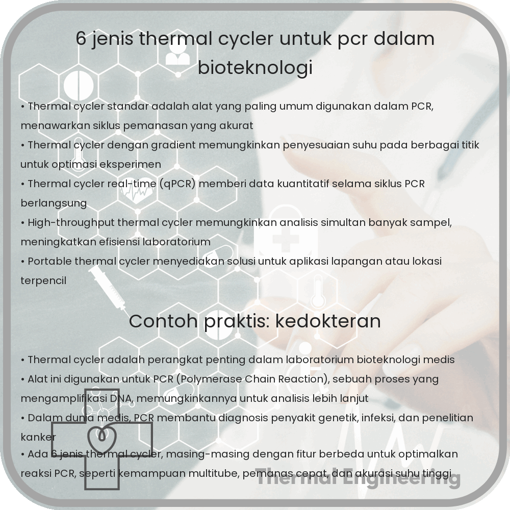 6 Jenis Thermal Cycler untuk PCR dalam Bioteknologi
