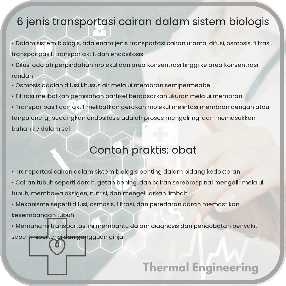 6 Jenis Transportasi Cairan dalam Sistem Biologis