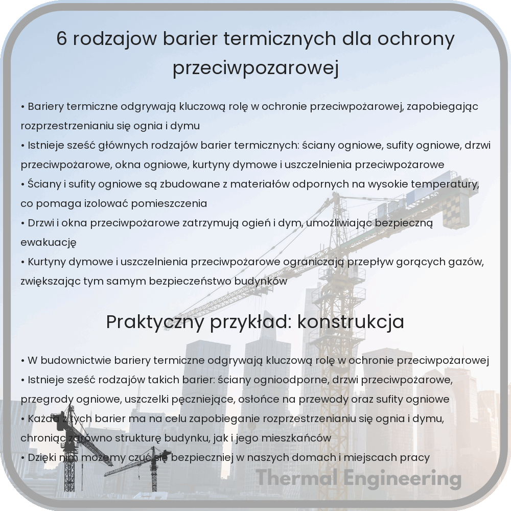 6 rodzajów barier termicznych dla ochrony przeciwpożarowej