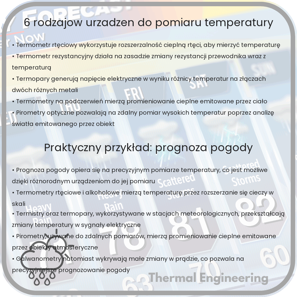 6 Rodzajów Urządzeń do Pomiaru Temperatury