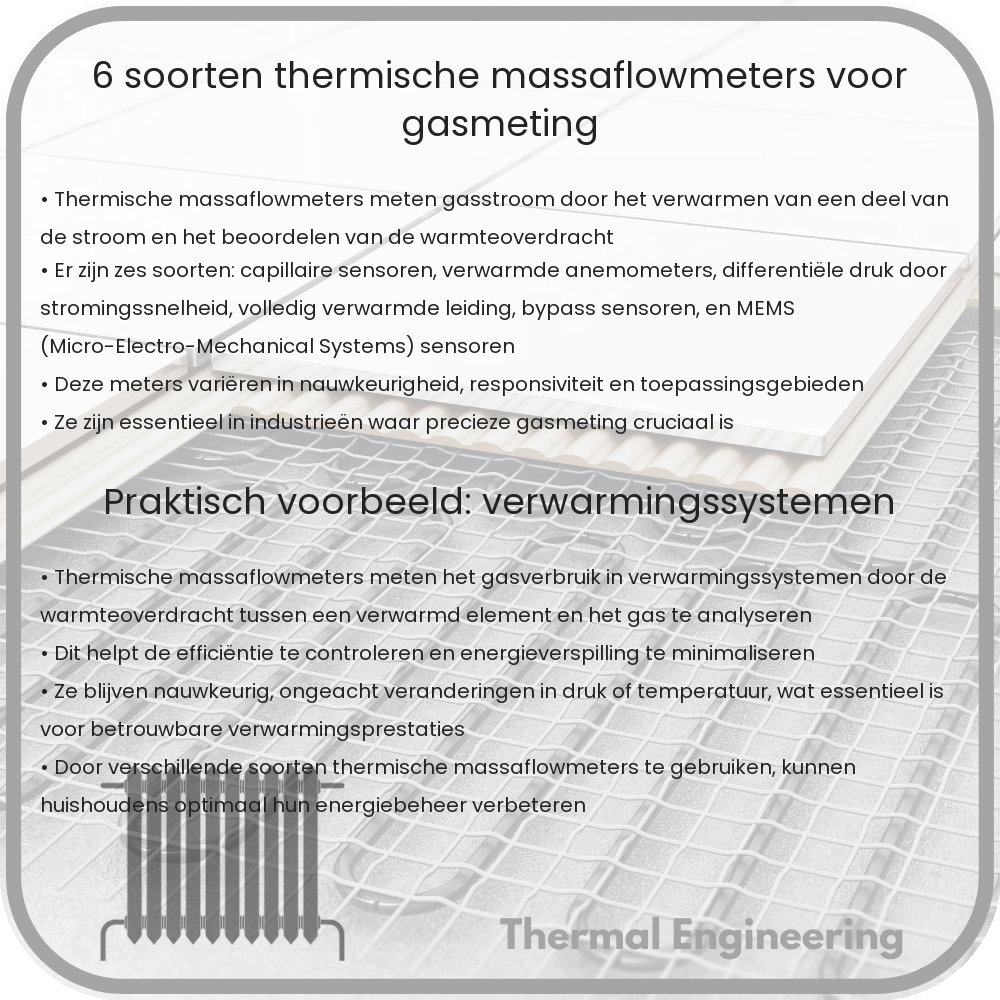 6 Soorten Thermische Massaflowmeters voor Gasmeting