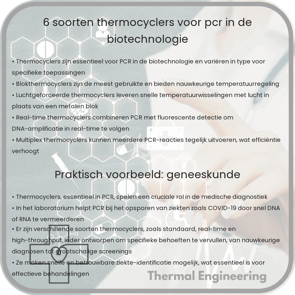 6 Soorten Thermocyclers voor PCR in de Biotechnologie