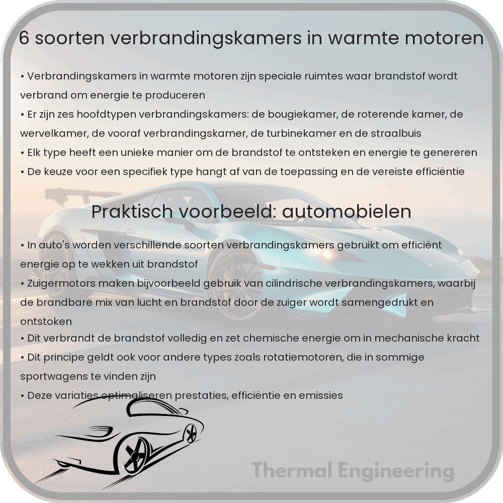 6 Soorten Verbrandingskamers in Warmte Motoren