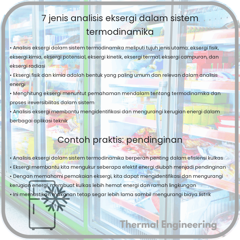 7 Jenis Analisis Eksergi dalam Sistem Termodinamika