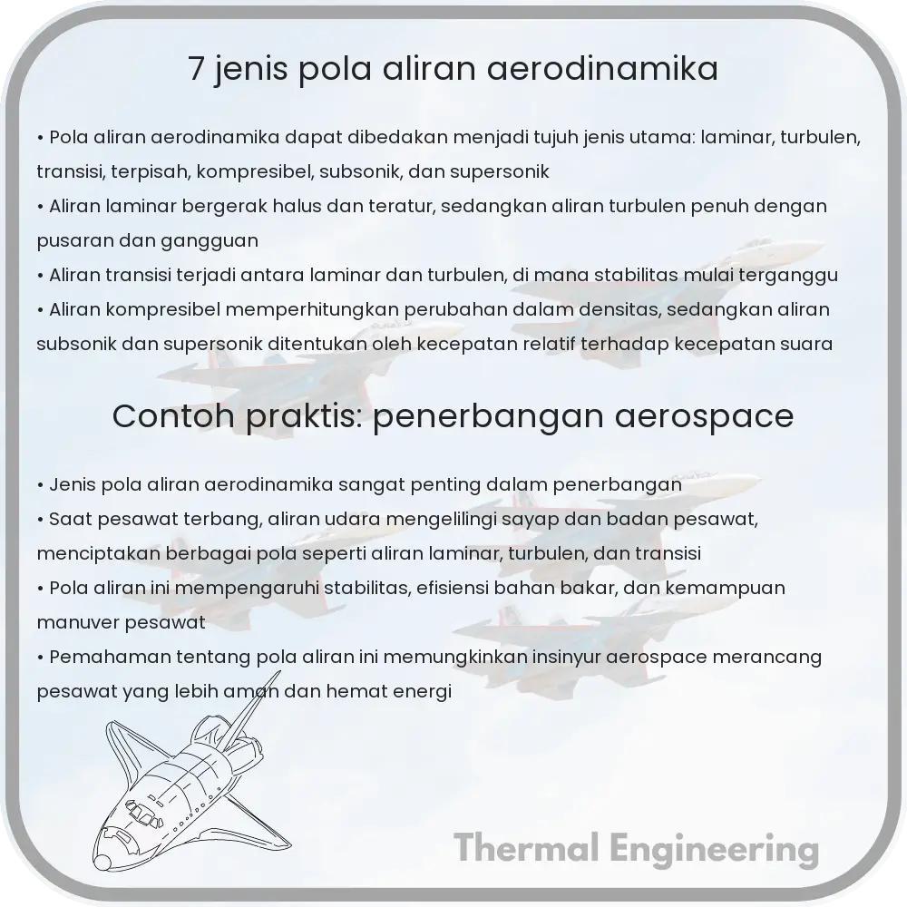 7 Jenis Pola Aliran Aerodinamika