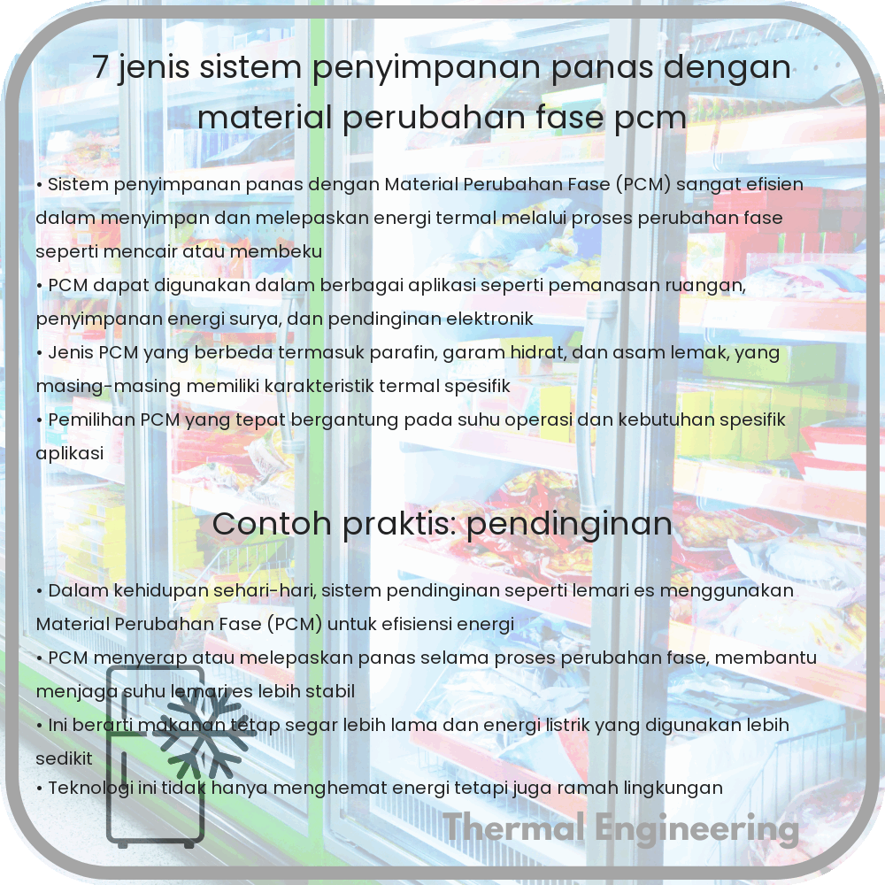 7 Jenis Sistem Penyimpanan Panas dengan Material Perubahan Fase (PCM)