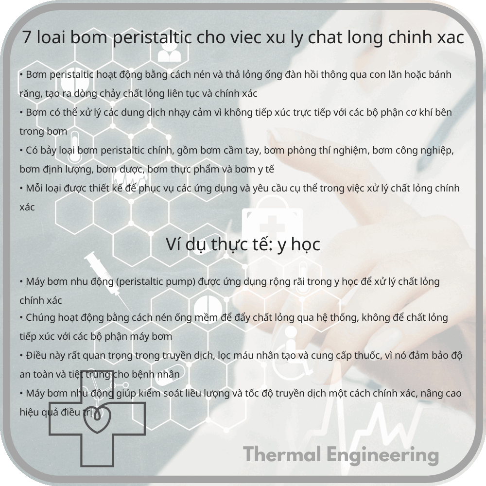 7 Loại Bơm Peristaltic Cho Việc Xử Lý Chất Lỏng Chính Xác
