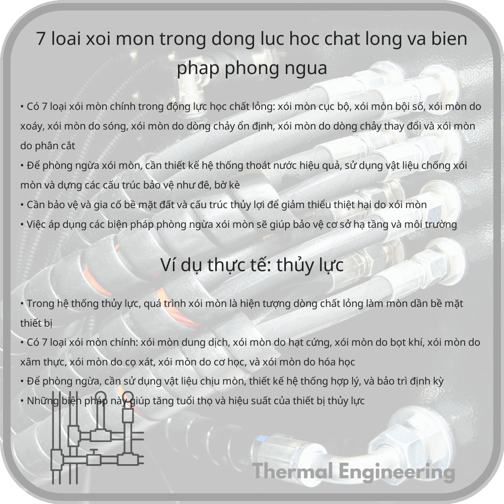 7 Loại Xói Mòn Trong Động Lực Học Chất Lỏng và Biện Pháp Phòng Ngừa