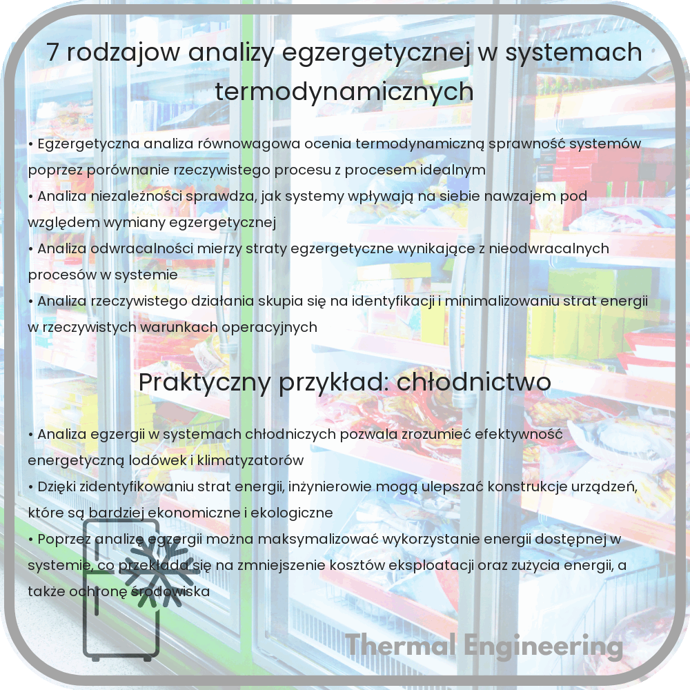 7 Rodzajów Analizy Egzergetycznej w Systemach Termodynamicznych