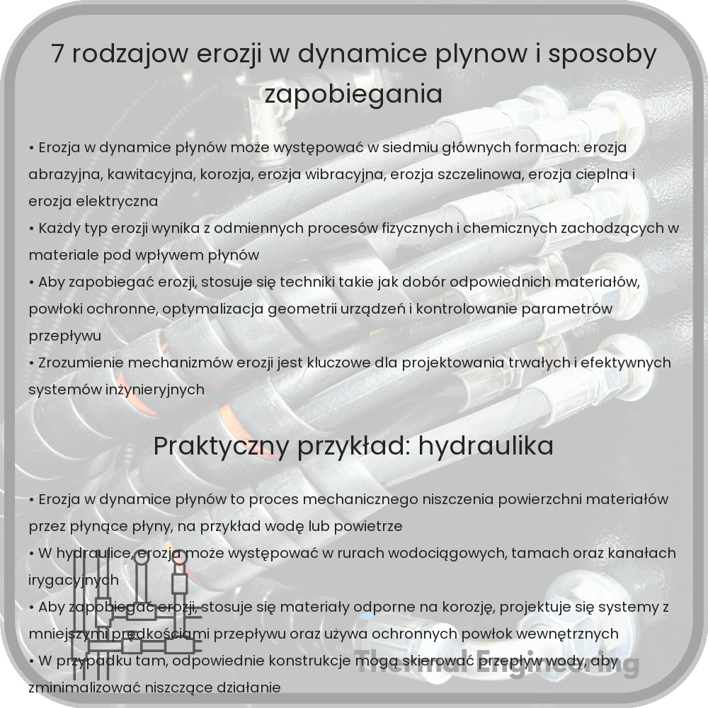 7 Rodzajów Erozji w Dynamice Płynów i Sposoby Zapobiegania