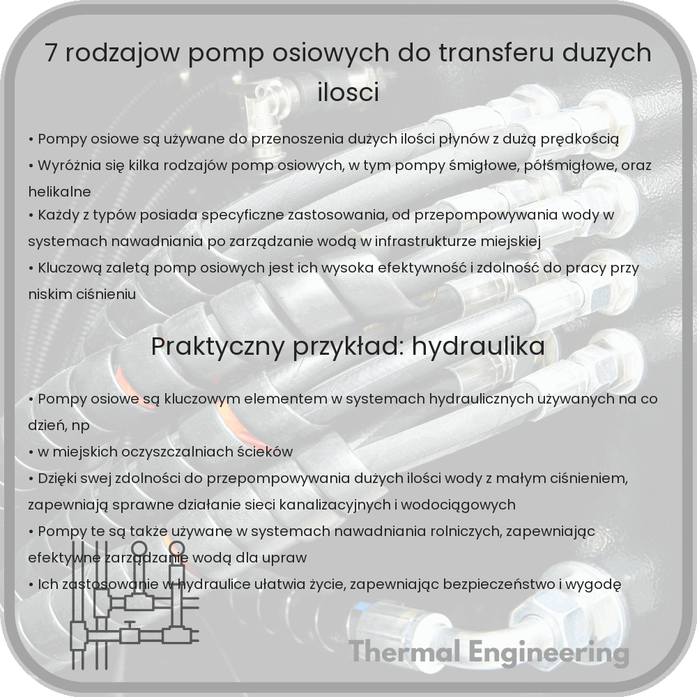 7 Rodzajów Pomp Osiowych do Transferu Dużych Ilości