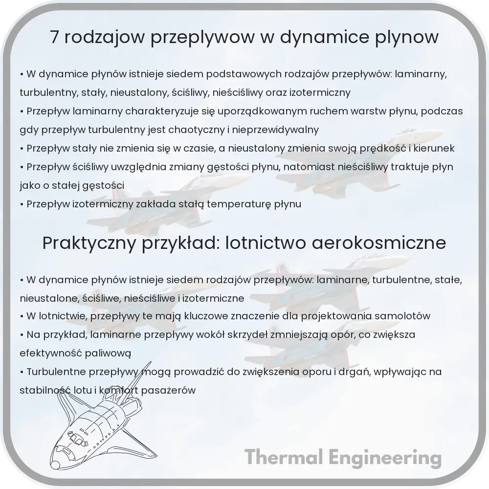 7 Rodzajów Przepływów w Dynamice Płynów