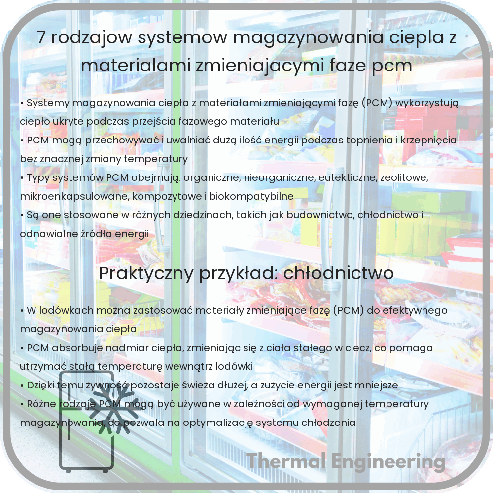7 rodzajów systemów magazynowania ciepła z materiałami zmieniającymi fazę (PCM)
