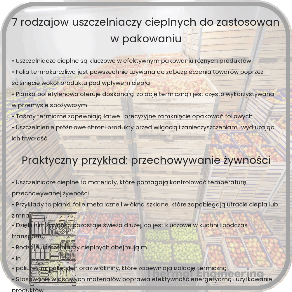 7 Rodzajów Uszczelniaczy Cieplnych do Zastosowań w Pakowaniu