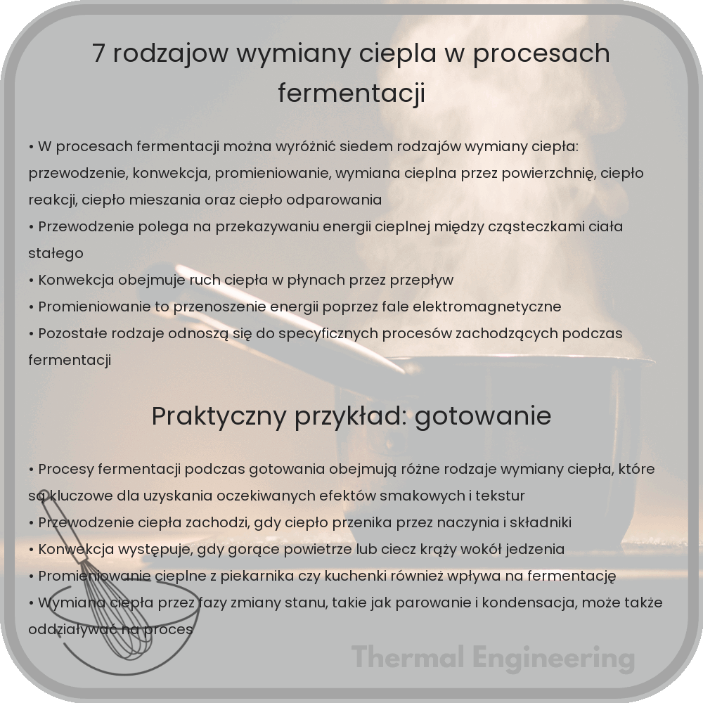 7 rodzajów wymiany ciepła w procesach fermentacji