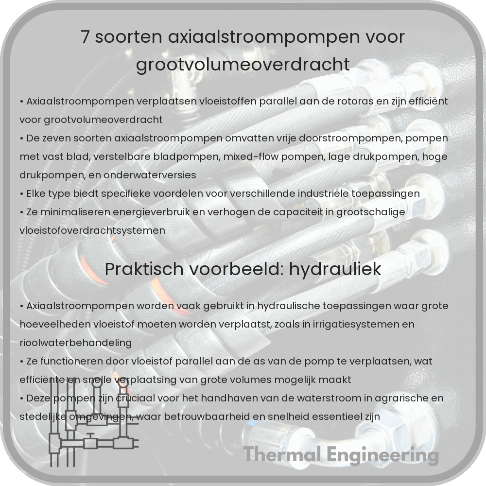 7 Soorten Axiaalstroompompen voor Grootvolumeoverdracht