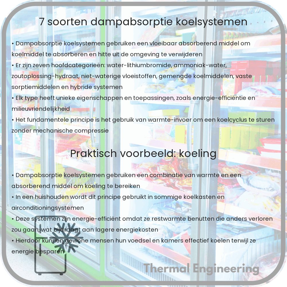 7 Soorten Dampabsorptie Koelsystemen