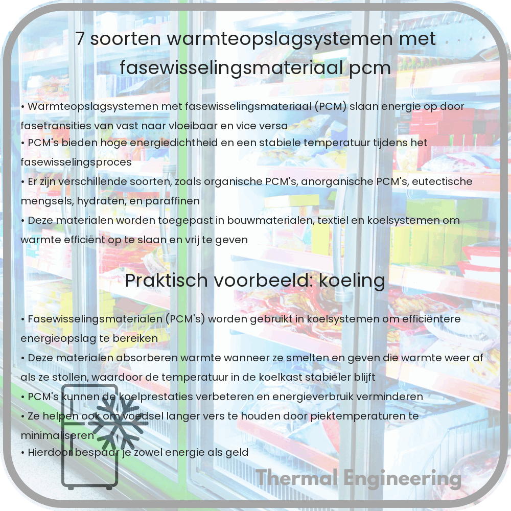7 Soorten Warmteopslagsystemen met Fasewisselingsmateriaal (PCM)