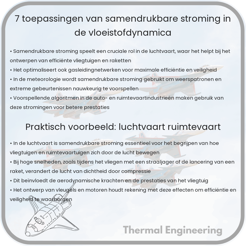7 Toepassingen van Samendrukbare Stroming in de Vloeistofdynamica