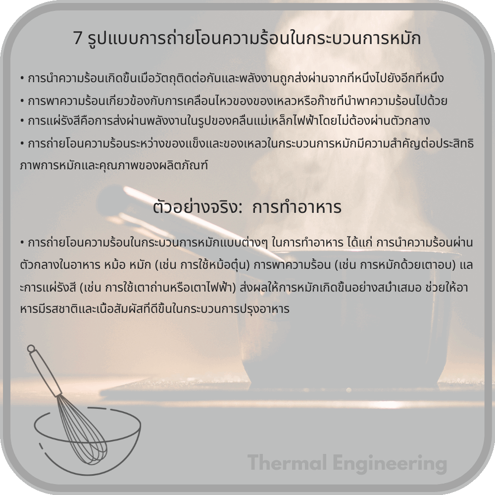 7 รูปแบบการถ่ายโอนความร้อนในกระบวนการหมัก