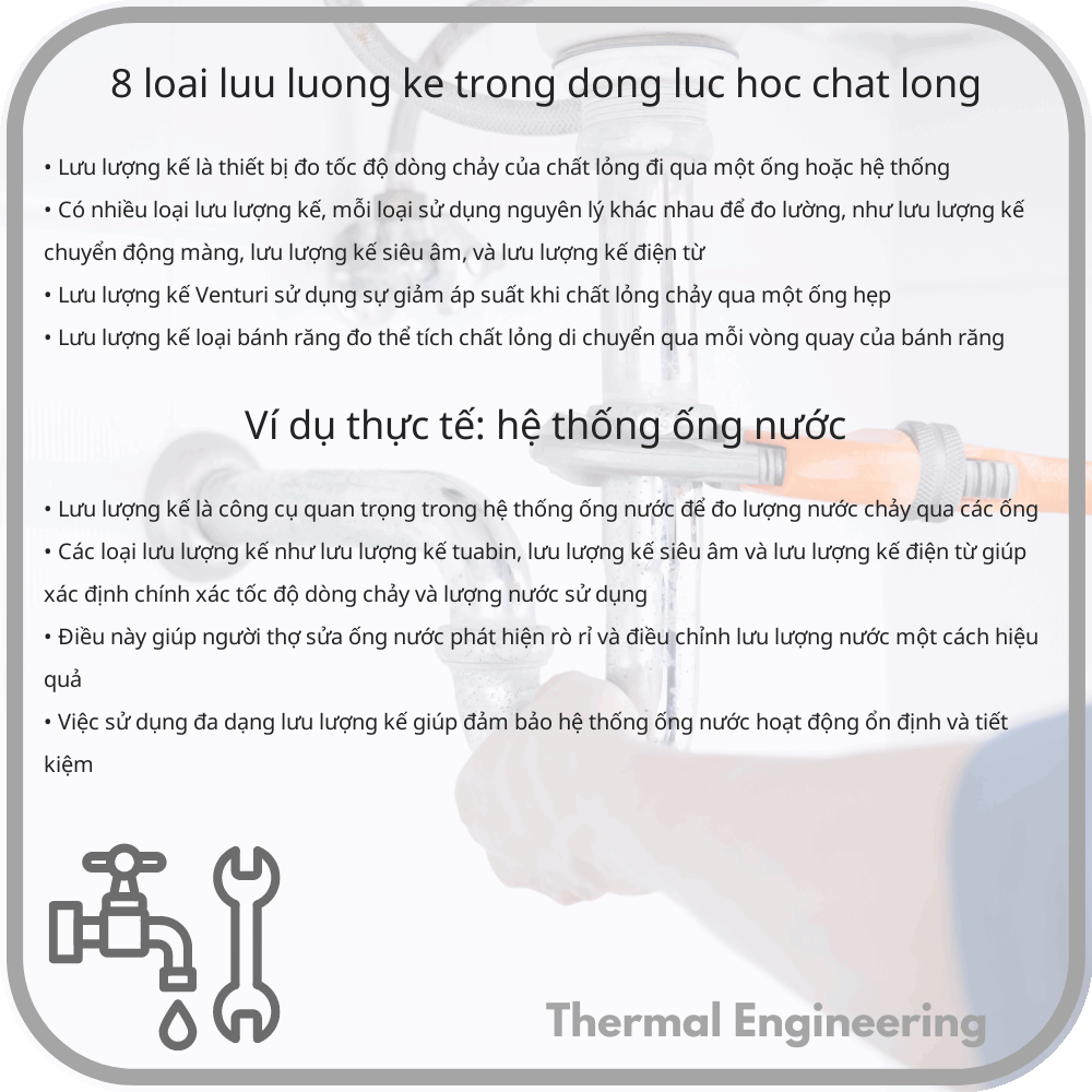 8 Loại Lưu Lượng Kế Trong Động Lực Học Chất Lỏng