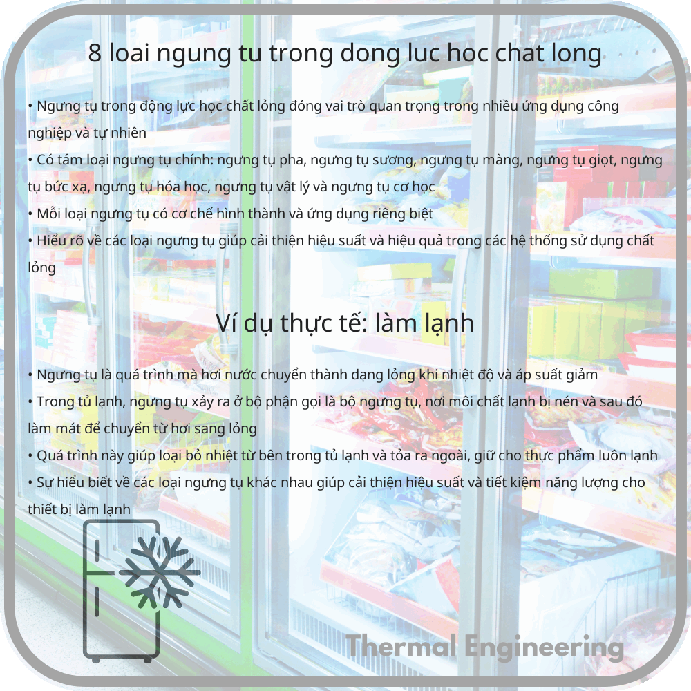 8 Loại Ngưng Tụ Trong Động Lực Học Chất Lỏng