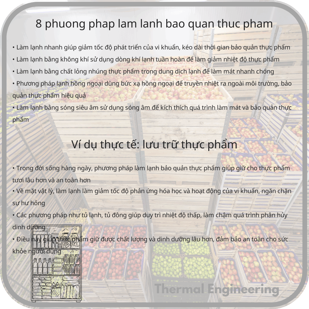 8 Phương Pháp Làm Lạnh Bảo Quản Thực Phẩm