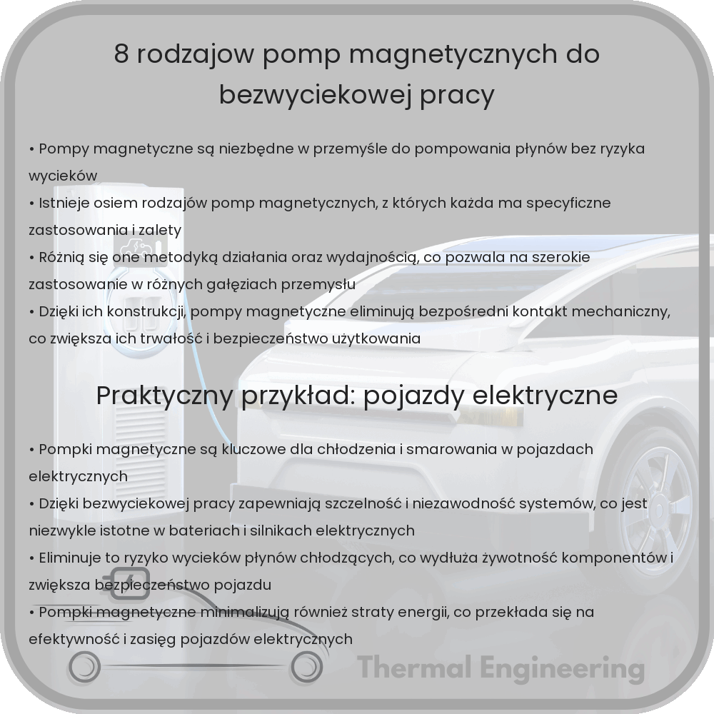 8 rodzajów pomp magnetycznych do bezwyciekowej pracy