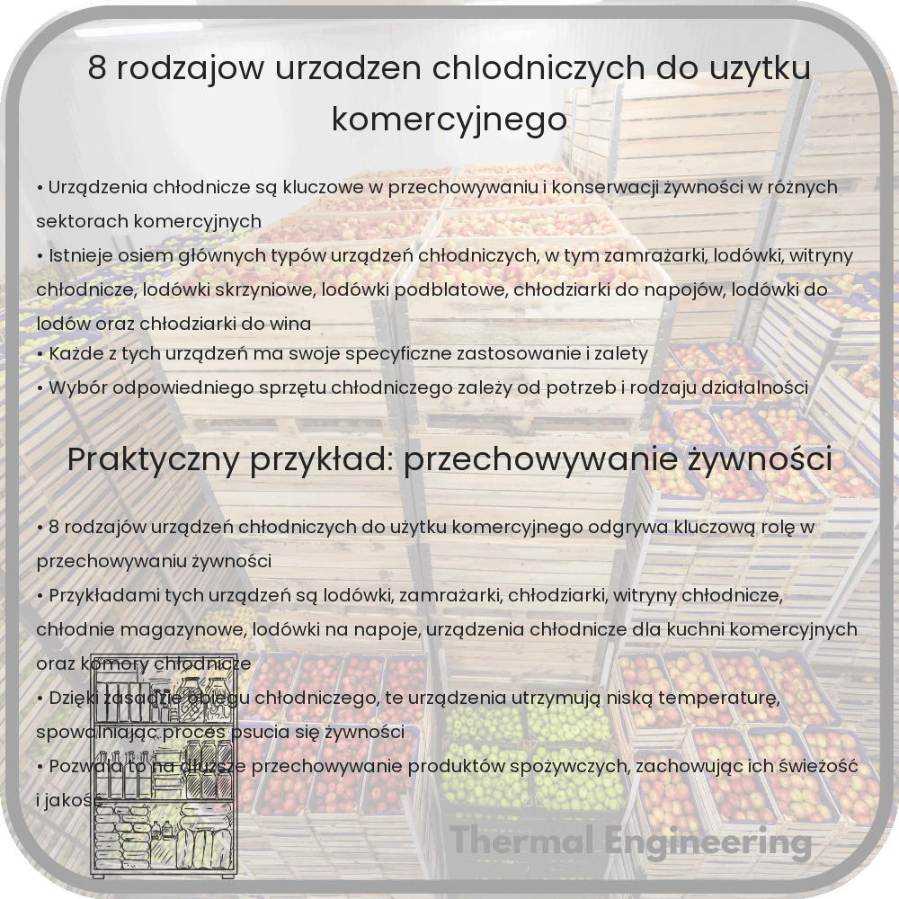 8 Rodzajów Urządzeń Chłodniczych do Użytku Komercyjnego