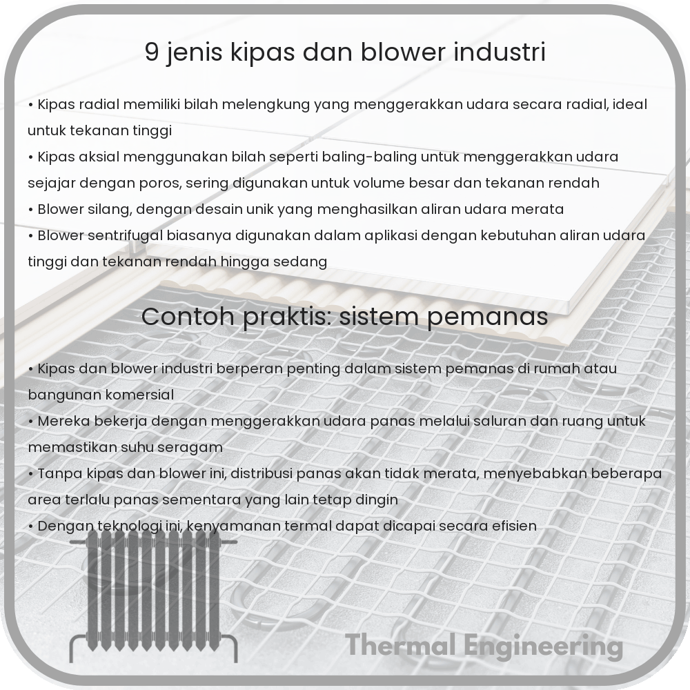 9 Jenis Kipas dan Blower Industri