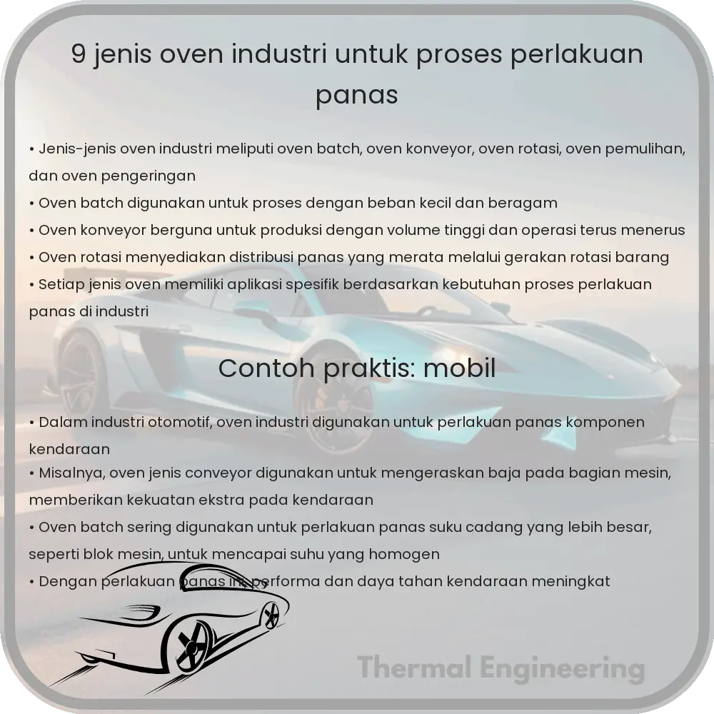 9 Jenis Oven Industri untuk Proses Perlakuan Panas