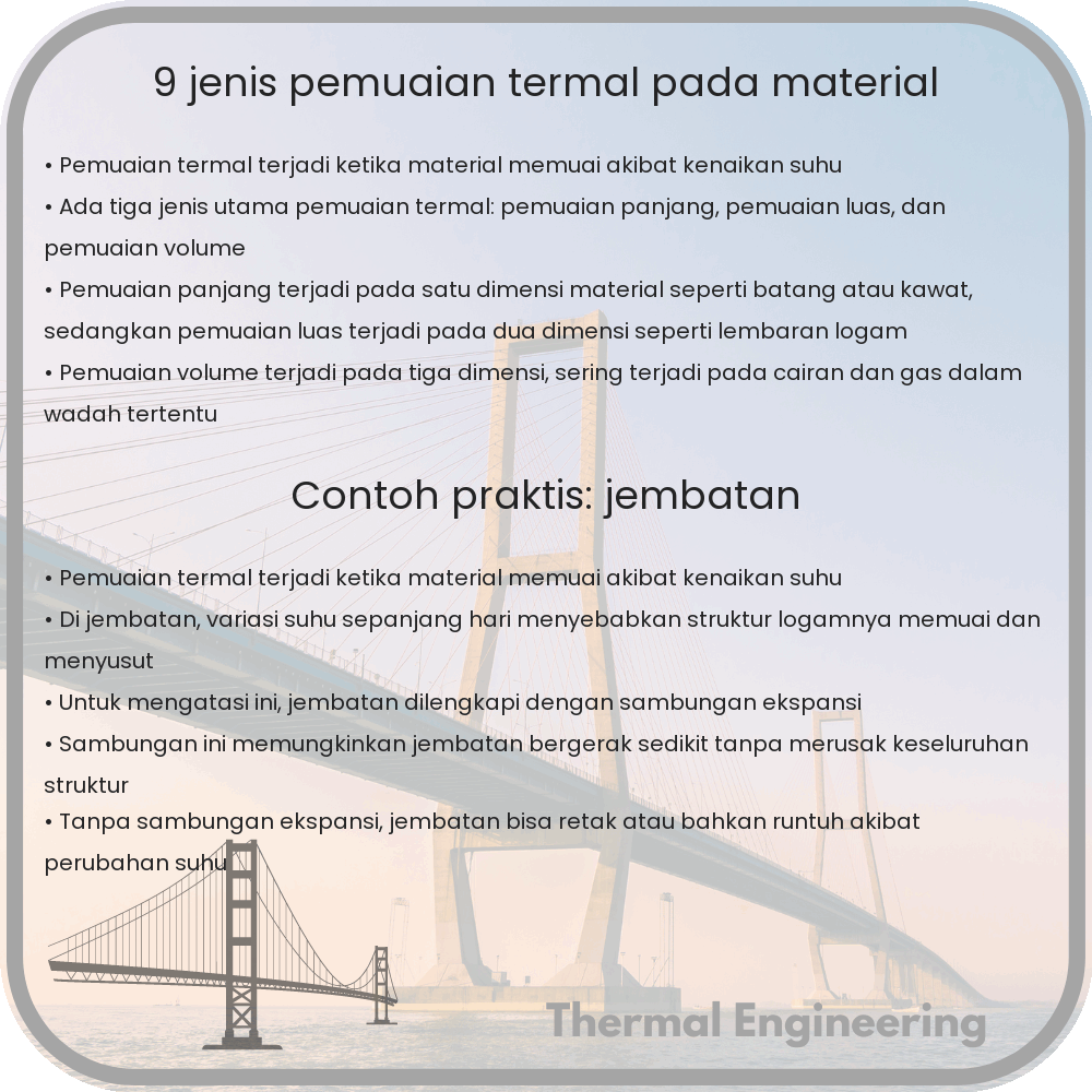 9 Jenis Pemuaian Termal pada Material