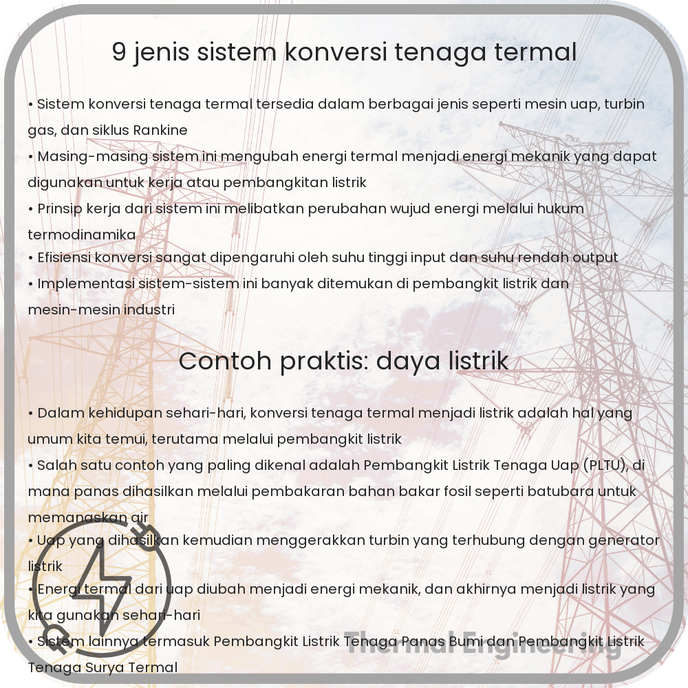 9 Jenis Sistem Konversi Tenaga Termal