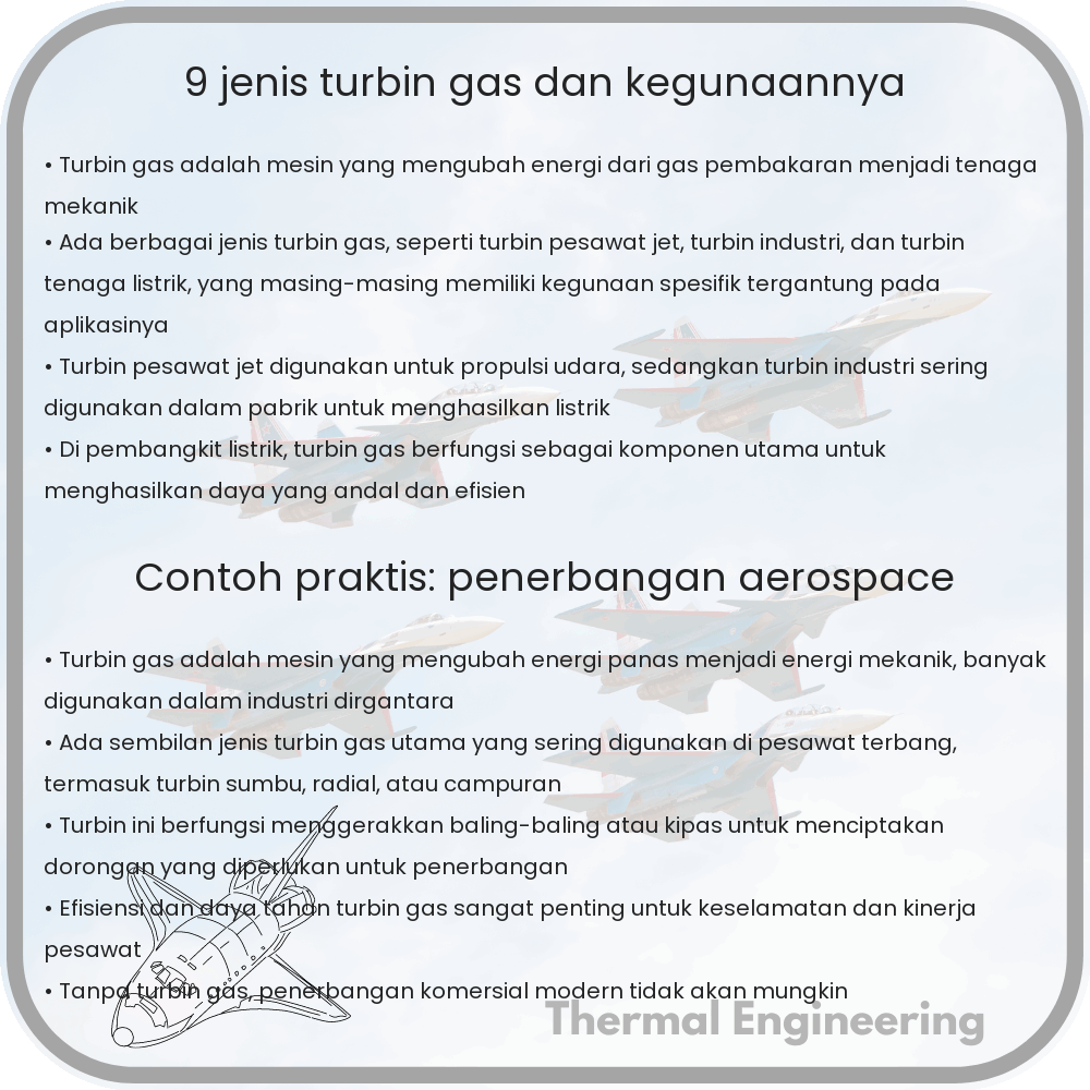 9 Jenis Turbin Gas dan Kegunaannya