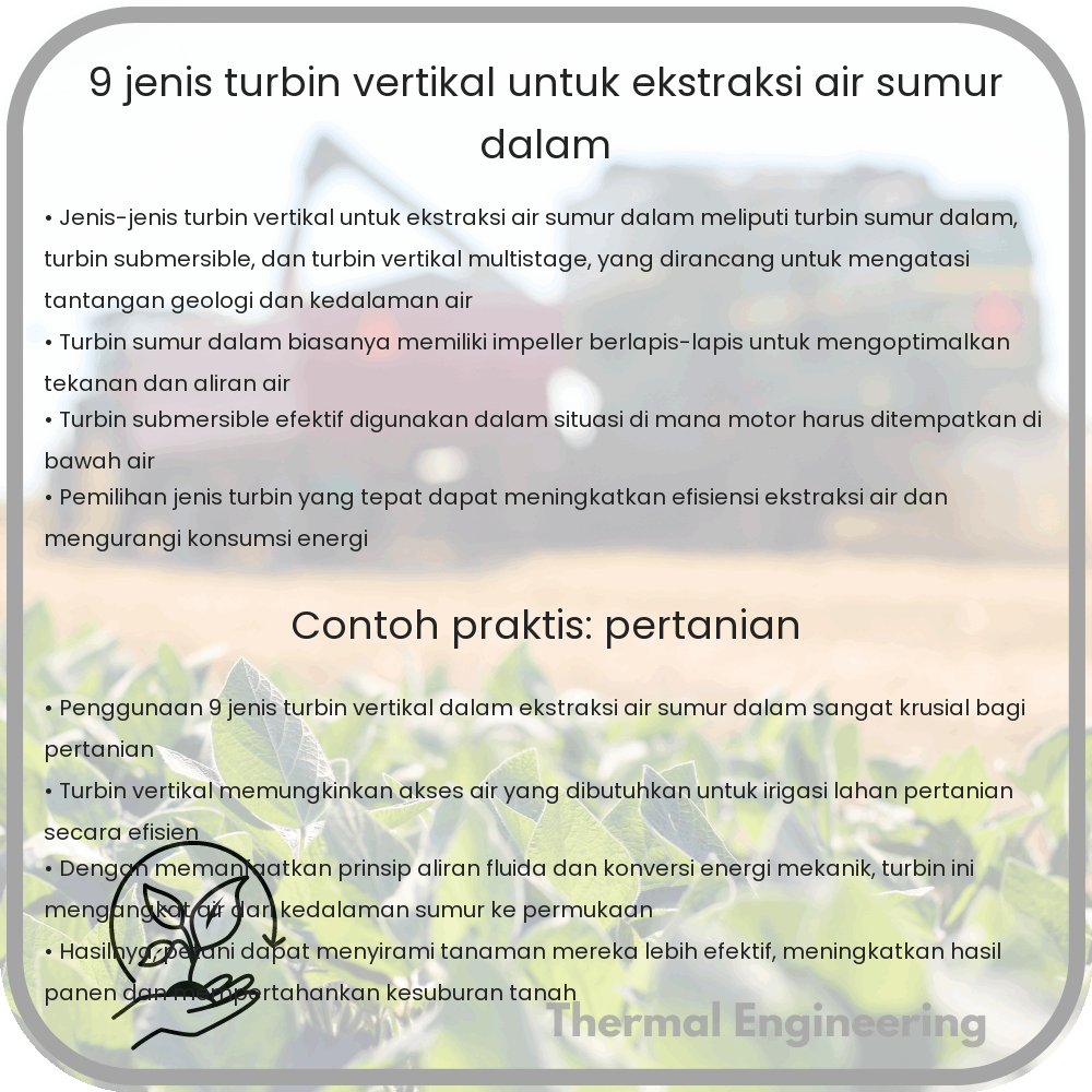 9 Jenis Turbin Vertikal untuk Ekstraksi Air Sumur Dalam