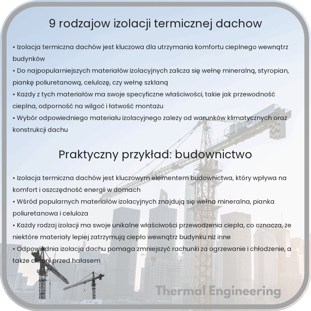 9 rodzajów izolacji termicznej dachów